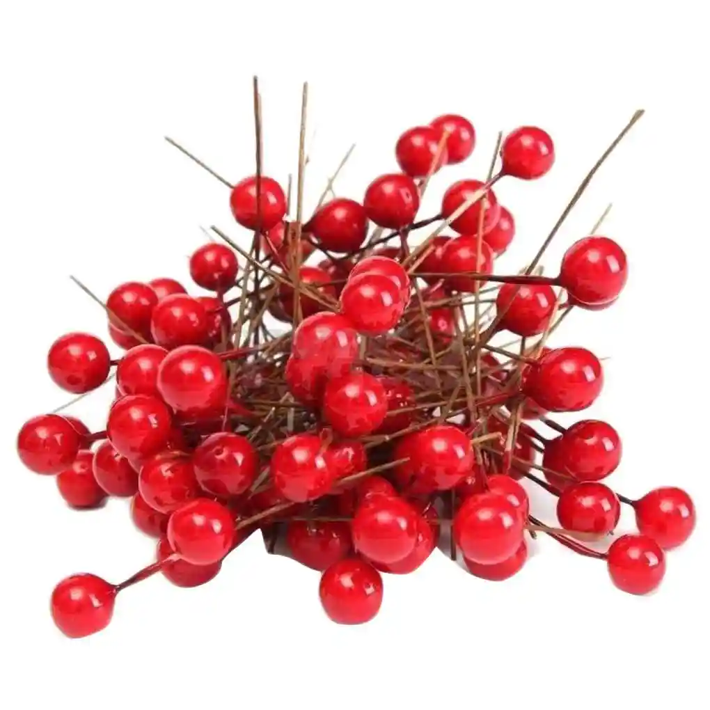 100buc Artificiale Spumă Roșie Vie Holly fructe de Padure Acasă Ghirlanda Decor de Crăciun Buchet Floral Decor Copac Accesorii Imagine 0
