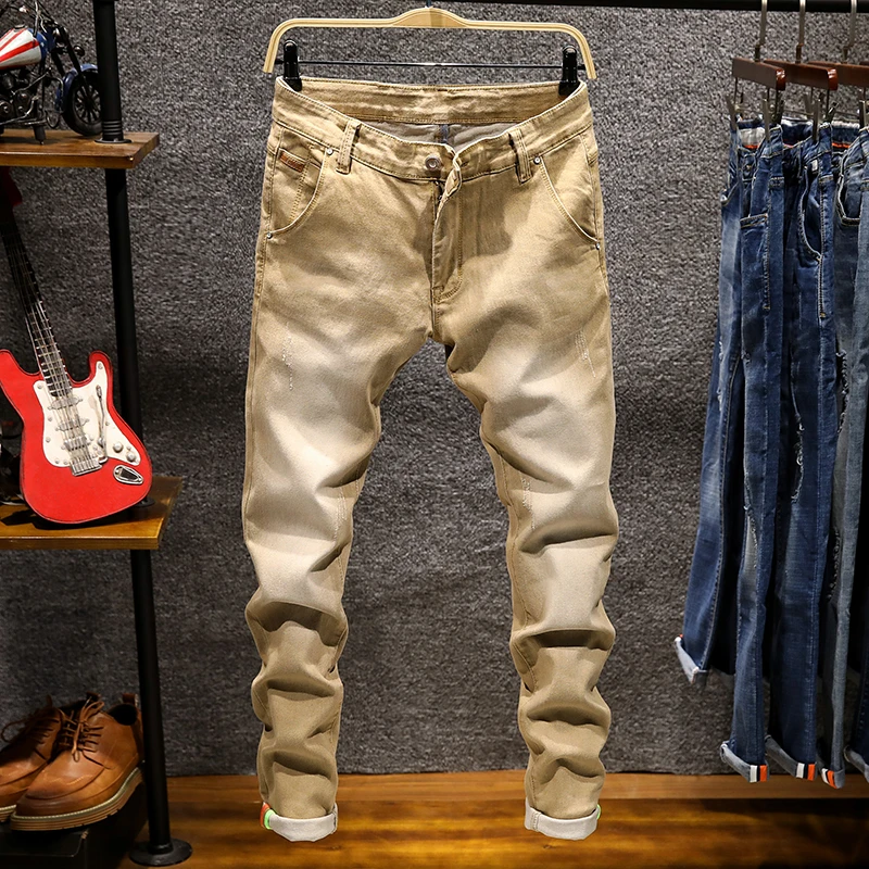 2022 Nou Stil Blugi Barbati Casual Moda de Înaltă calitate Stretch Skinny Jeans Bărbați Straight Blugi Slim de tip Boutique de Brand Pantaloni Imagine 0