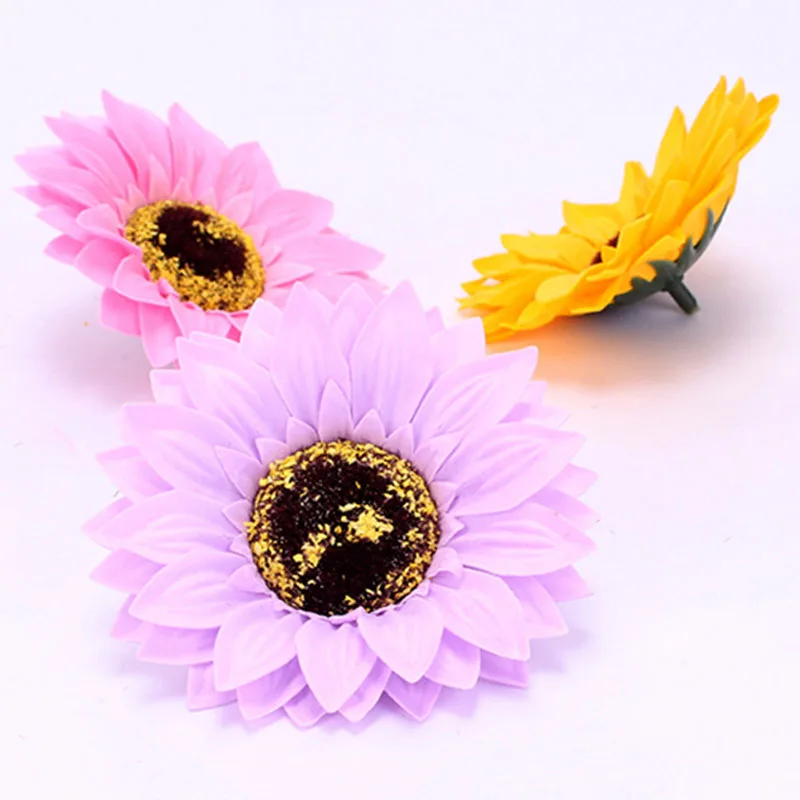 25pcs de Floarea-soarelui Săpun Cap de Floare Buchet o Cutie-Cadou Decor cu Sapun de Flori DIY nunta de Crăciun acasă decor Magazin de Flori Consumabile Imagine 0
