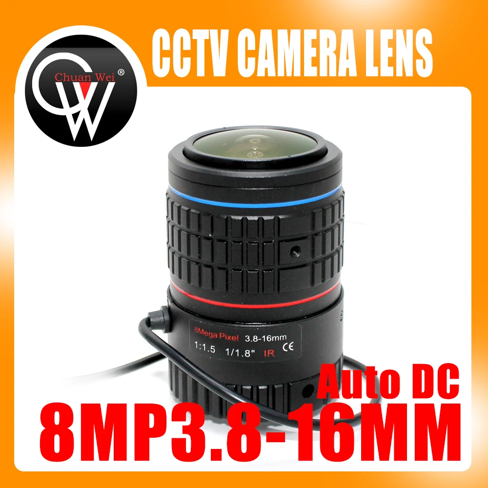 4K Obiectiv 8Megapixel Varifocal CCTV 1/1.8 inch 3.8-16mm CS Mount DC IRIS Pentru CCTV SONY IMX226/178 Cutie aparat Foto/Camera 4K Imagine 0