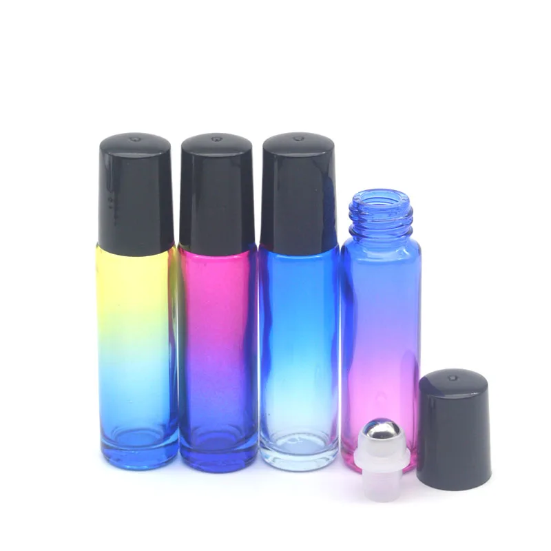 5pcs Gradient de Colorat 10ml Rola Pe Sticlă Goală de parfum Parfum Ulei Esențial de Sticla de 10 Role Imagine 0