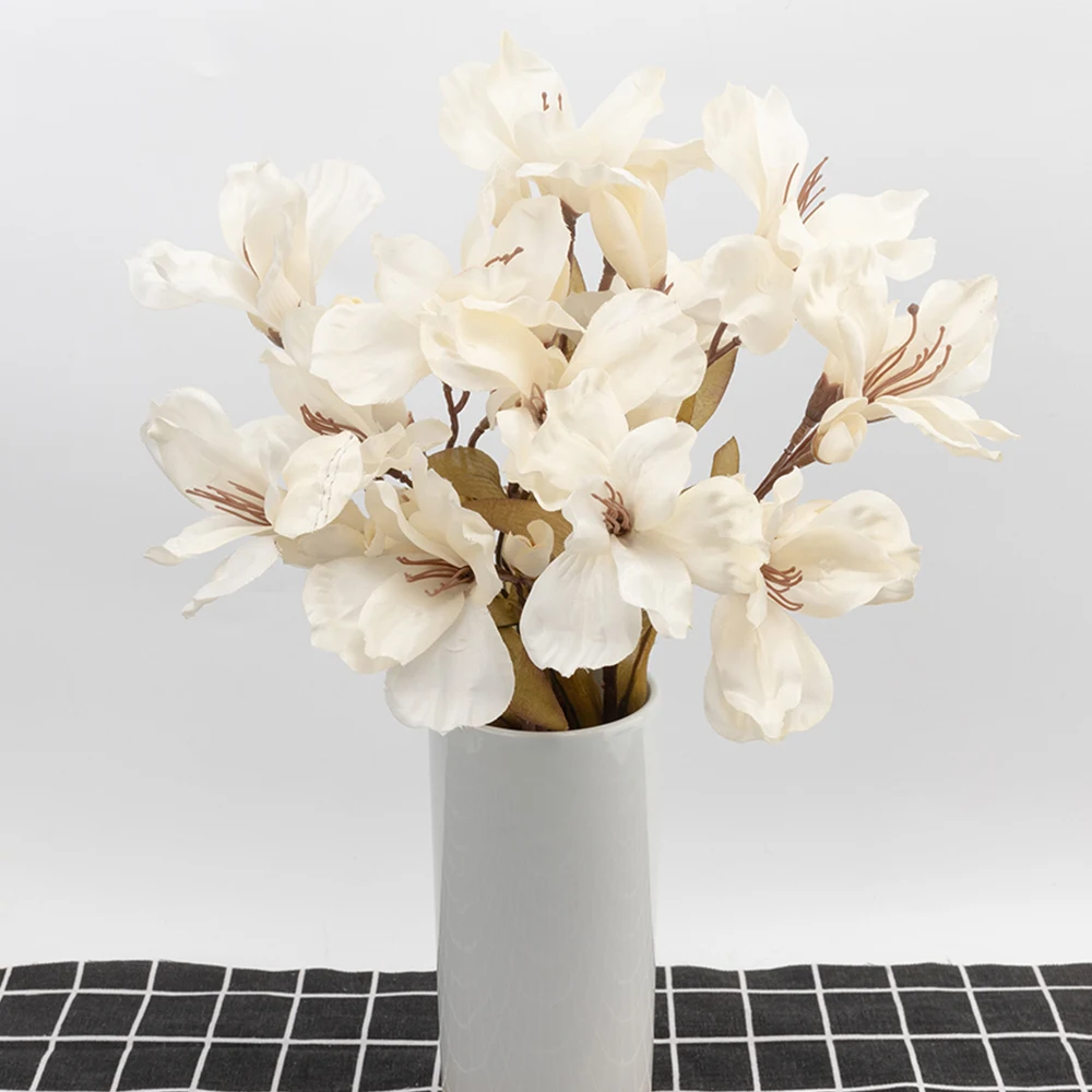 Artificiale Crin Flori de Matase Înflorit Flori False Ramură DIY Florale Nunta Decor de Toamna Garden Home Decor Alb Imagine 0