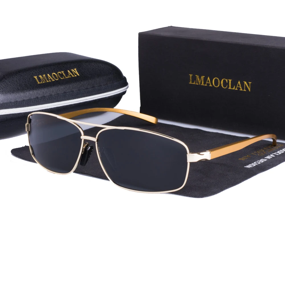 De aluminiu și Magneziu Polarizate de Aur Bărbați ochelari de Soare UV400 Clasic Masculin Pătrat Ochelari de Conducere Ochelari de Gafas Oculos Imagine 0