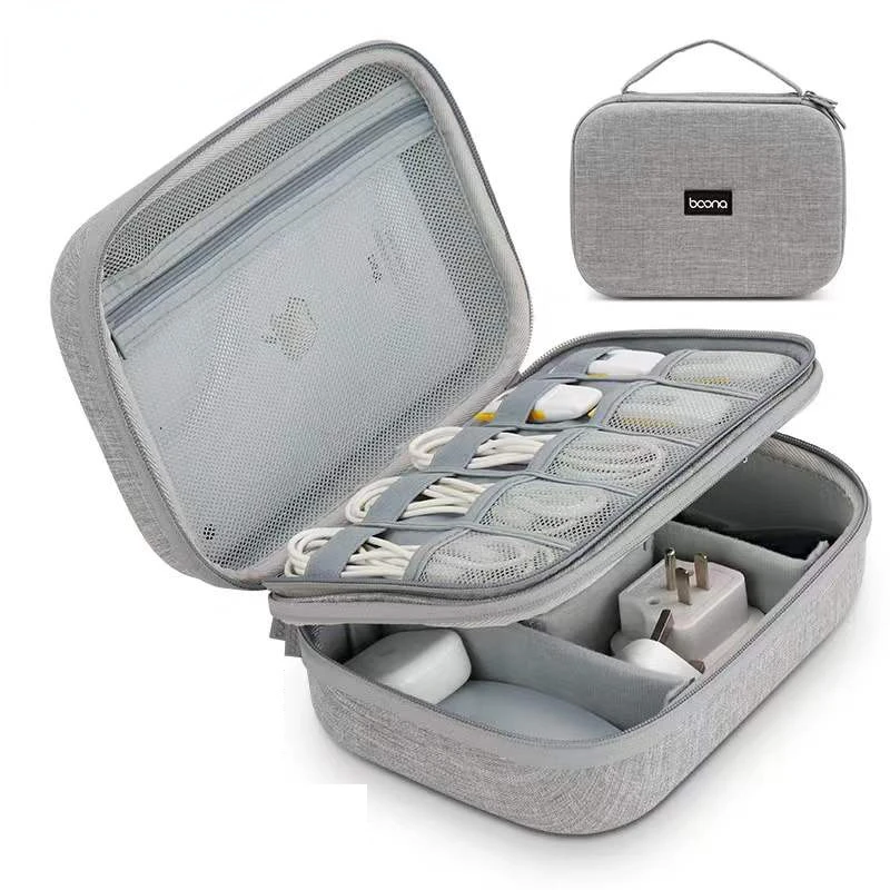 EVA Hard Shell Accesorii Electronice Organizator de Caz pentru iPad Earbud Cască setul cu Cască la Încărcător Cabluri de Călătorie Portabil Sac de Depozitare Imagine 0