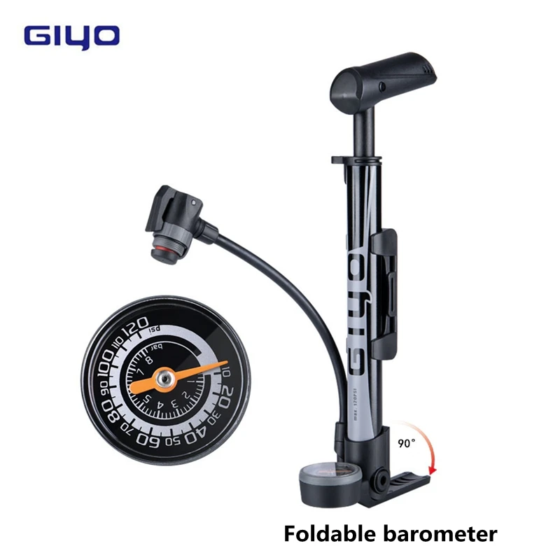 GIYO GM-642 Mountain Bike Pompă Portabilă 33cm Mini Pneumatic Presta/Schrader Supapa 120psi EIEIO Accesorii pentru Biciclete Imagine 0
