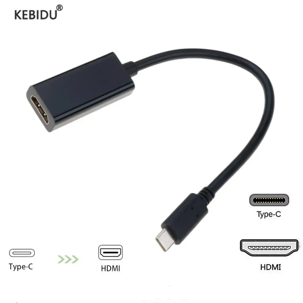 kebidu C USB pentru Adaptor HDMI 4K 60Hz Tip C 3.1 să HDMI de sex Masculin la Feminin Cablu Adaptor Convertor pentru MacBook pentru Samsung S9 S8 Imagine 0