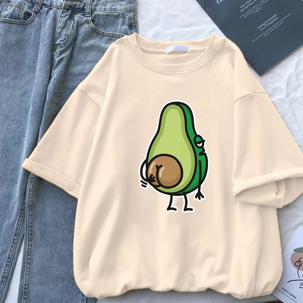 Mâncărimi În Fund, În Fund Zgarieturi Amuzant Avocado T-Shirt Femei De Stradă De Vara Tricouri De Înaltă Calitate Crop Top Casual Cu Maneci Scurte Topuri Imagine 0