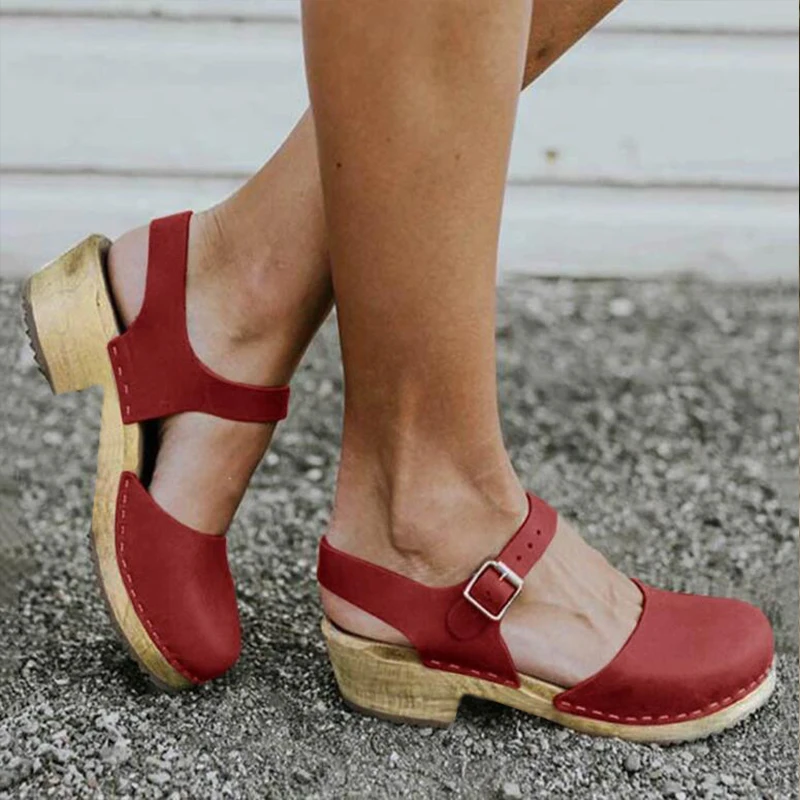 Noua Moda De Vara Sandale Cu Platforma Femei Pantofi Wedge Catarama Curea Din Piele Doamnelor Cizme Casual, De A Crește Înălțimea Sandale Plus Dimensiune Imagine 0