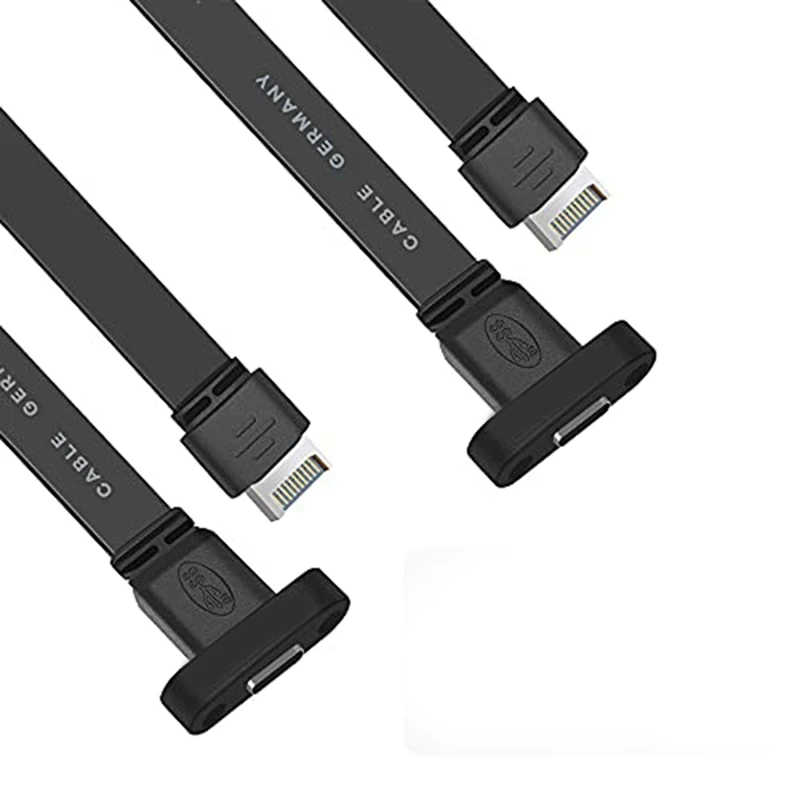 NOUL USB 3.1 Panoul Frontal Antet Cablu de Extensie(2-Pack), Tipul E de sex Masculin Pentru Tipul C de sex Feminin Cablu,Gen2 10Gbps Intern prin Cablu Imagine 0
