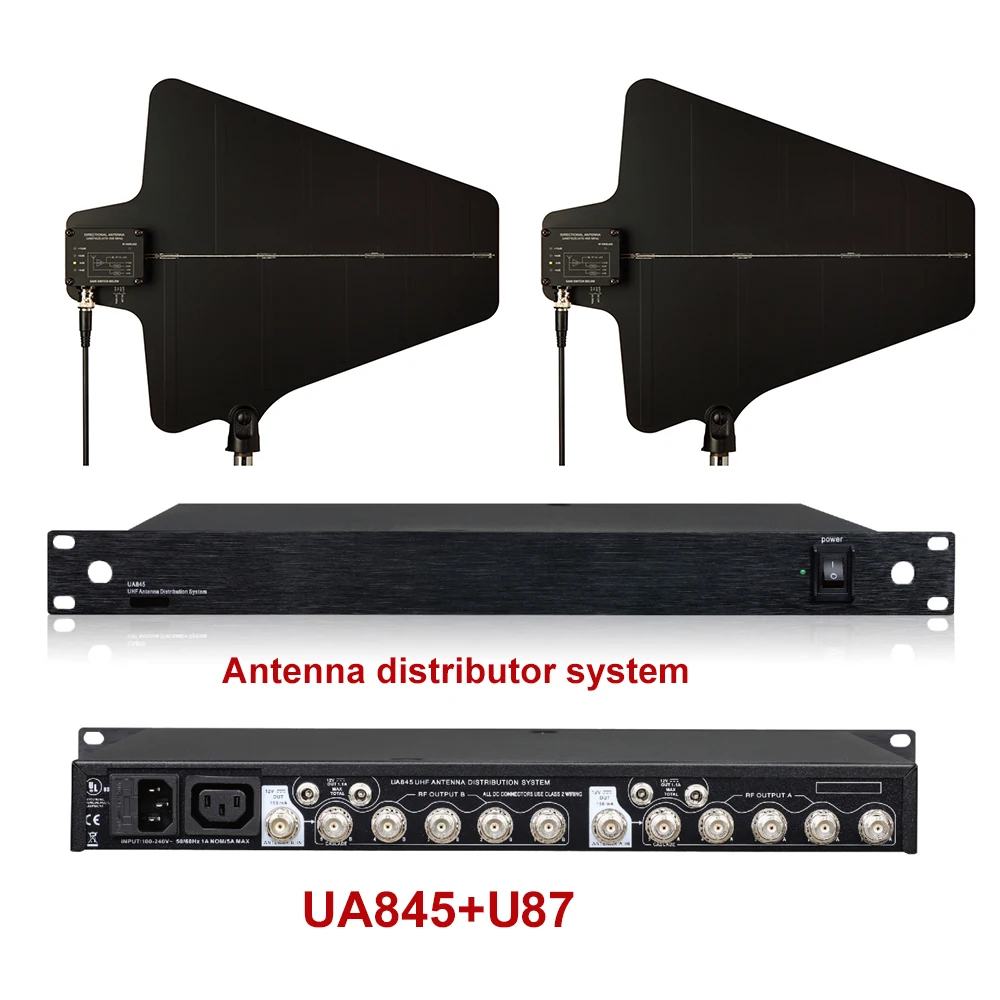 Paulkitson UA845 5Channels Amplificator de Semnal de Antenă Sistem de Distribuție Audio RF Distribuitor Pentru Microfon Wireless UHF de 500-950MHz Imagine 0