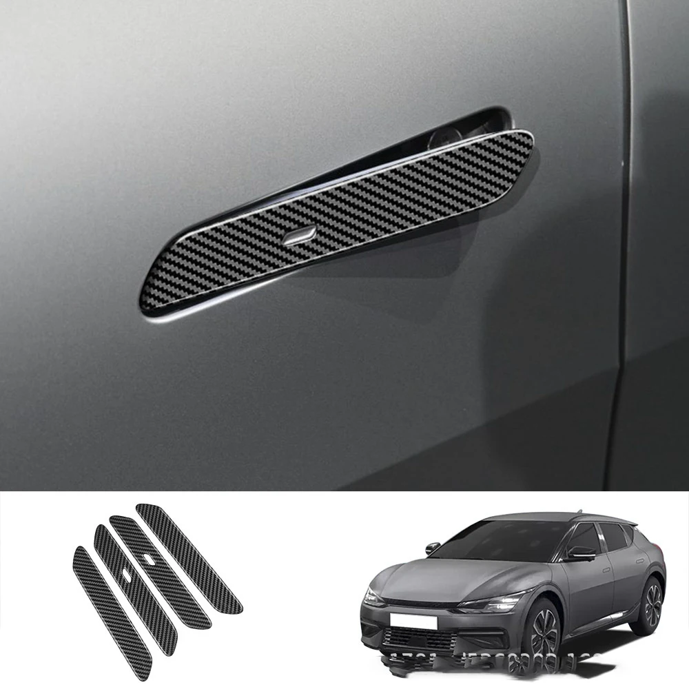 Pentru KIA EV6 GT Line 2021 2022 ABS, Fibra de Carbon, Masina de pe Partea Exterioară a Mânerului Portierei Capac Ornamental de Styling, Accesorii Imagine 0