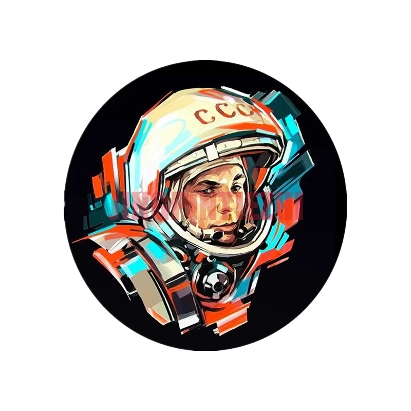 Personalitate PVC Decal de Desene animate Sovietic Iuri Gagarin Astronaut Masina Autocolant pe Motocicleta Laptop Decorative Motocicleta Decalcomanii Imagine 0