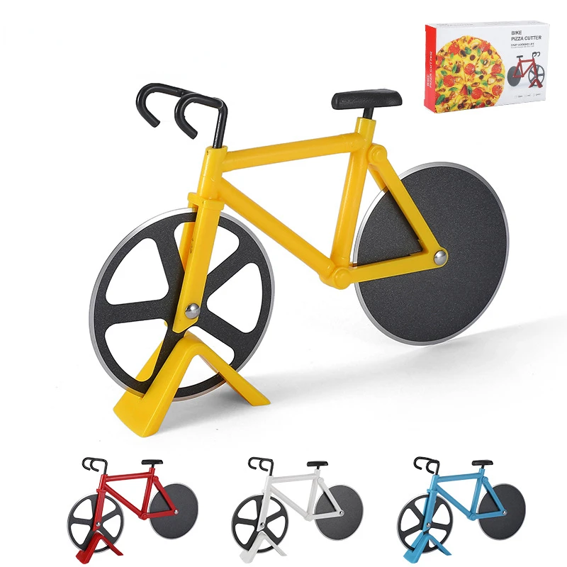 Pizza Cutter Din Oțel Inoxidabil Biciclete Forma De Roata De Bicicleta, Role Pizza Elicopter Feliator Pizza Cuțit De Tăiere Instrumente De Bucatarie Imagine 0