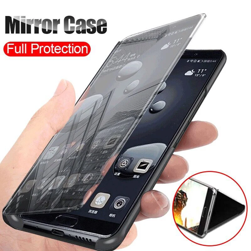 Smart Case Pentru Samung 10 20 30 40 50 70 Flip Stand Cazuri Pentru Samsung Galaxy A10 A20 A20e A30 A40 A50 A70 Oglinda Acoperi Imagine 0