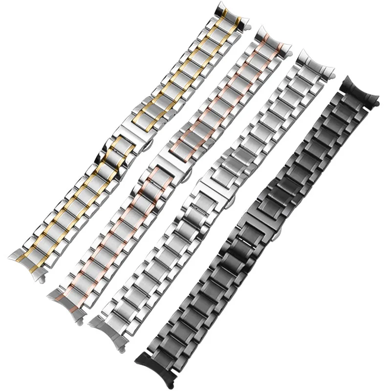 Watchband Pentru Tissot 1853 Couturier T035 14/16/17/18/22/24mm Capăt Curbat din Otel Inoxidabil Curea Femei Barbati Curea de Metal Brățară Imagine 0
