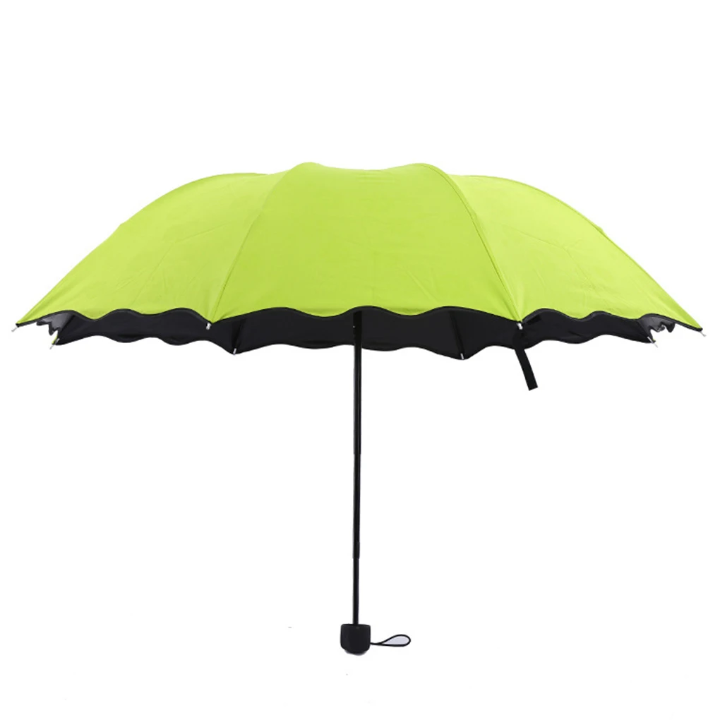 Windproof Umbrele Pliabile Femei Fete Barbati UV, Parasolar Ploaie Umbrelă Neagră Lipici Umbrelă de soare Ultraviolete-Dovada Imagine 0