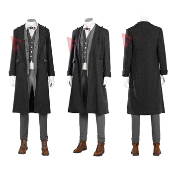 NewFantastic Fiare: Secretele Dumbledore Newt Scamander Costume Cosplay De Înaltă Calitate Personalizate