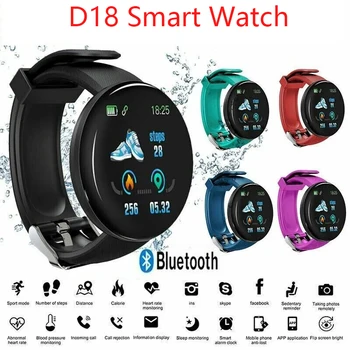 D18 Ceas Inteligent Bărbați Tensiunii Arteriale Smartwatch rezistent la apa Femei Monitor de Ritm Cardiac Fitness Tracker Ceas Sport Pentru Xiaomi pk Y68