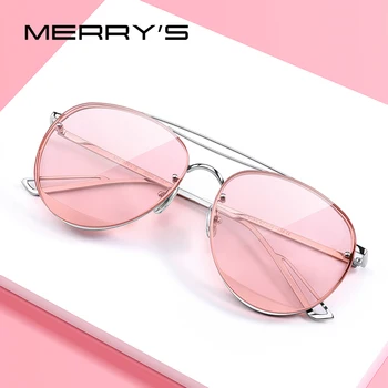 MERRYS DESIGN de Moda pentru Femei Oval ochelari de Soare ochelari cu ramă metalică Damele de Lux, Marca Trend ochelari de Soare UV400 Protecție S8096N