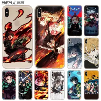 Demon Slayer Kimetsu nu Yaiba Silicon Moale Caz Pentru iPhone 13 11 12 Pro X XS Max XR 6 6S 7 8 Plus SE Acoperi Mini