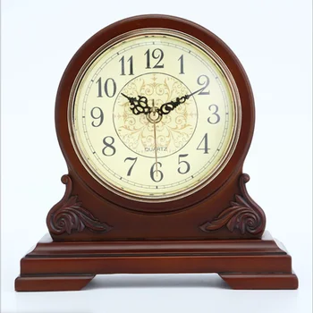 Europa de Epocă din lemn Masiv ceasuri ceas Digital pentru masa de birou cu ceas decor acasă ceas de Masa Decoratiuni pentru casa ceas Deșteptător