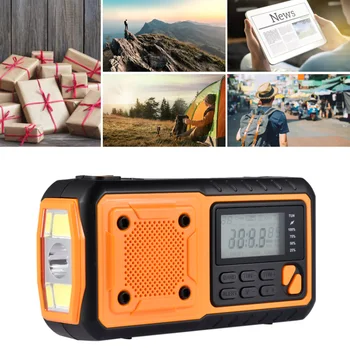 De urgență Radio Meteorologice 4000mAh Digital de Urgență Power Bank Portabil Impermeabil 4 Metode de Taxare Camping Radio Instrumente