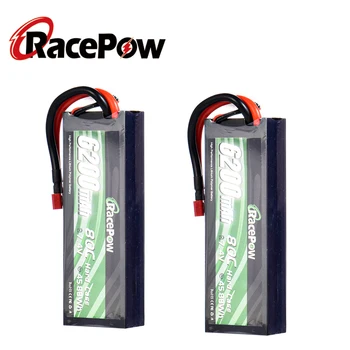 RacePow 6200mAh 7.4 V 80C RC Lipo Baterie Cu T Decanii Plug Lipo HardCase Pentru Traxxas 1:10 RC Camion Masina Tanc Elicopter 2 unități