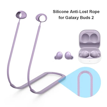 Anti-a Pierdut Pavilioane Curea pentru Samsung Galaxy Muguri 2 Căști Titularul Rope Cablu Cască Silicon Șir Gât Accesorii