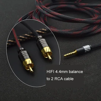 HIFI 4.4 mm Echilibrul Masculin-2 RCA tată Cablu Audio 2RCA 4.4 mm Upgrade de Cablu cu magnet inel de 1m/2m/3m/5m/8m/10m