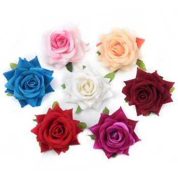 20buc/lot Flori Artificiale de Trandafir Capete 6cm Pentru Masina de Nunta Decorative Diy Scrapbooking Simulare Fals a Crescut de Flori de Perete Meserii