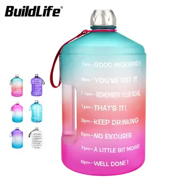 BuildLife 1 Galon Apa de Sticla cu Marker Timp 3.78 L, 2.2 L 128OZ 73OZ BPA Free de Plastic de Mare Capacitate Sport Motivaționale Ulcior