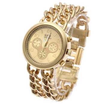 Relogio Feminino Gold G&D Femei Analog Quatz Ceasuri De Mână Din Oțel Inoxidabil Ceas De Moda Reloj Mujer Femei Top Brand De Lux Cadou