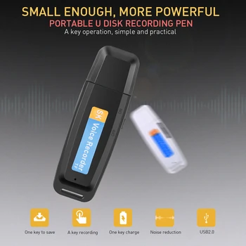 kebidumei Mini Recorder Dictafon USB Voce Pen U-Disc Profesional Flash Drive Recorder Audio Digital Micro SD TF Card de 32G Nou