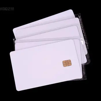 5Pcs Alb de Contact Cip Inteligent IC Gol PVC Card Cu SLE4442 Cip Blank de Contact Smart Card Card IC de Siguranță