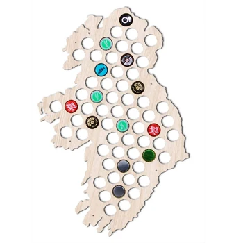 Personalizate Irlanda Capac de Bere Harta Irlandez Semn de Lemn Agățat Hartă mai Bune Cadouri pentru Bărbați Irlanda Capac de Bere Titularul Capac de Bere Display Bord