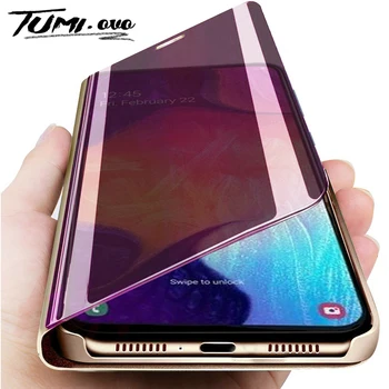 Oglinda Flip Caz de Telefon pentru Samsung Galaxy A11 A31 A51 A71 A81 Acoperire Pentru Samsung Galaxy S20 Ultra S10 Plus S10E Nota 10 Pro Acoperi