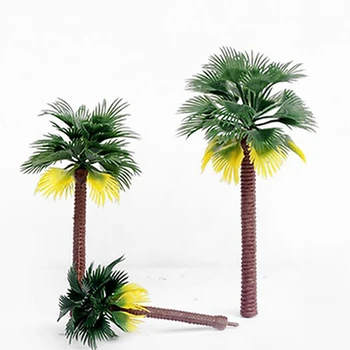 6pcs Artificială de Înaltă Calitate din material Plastic Copac Layout Tropicale din Plastic Palmier Diorama Peisaj Model Artificiale Frunze de Palmieri