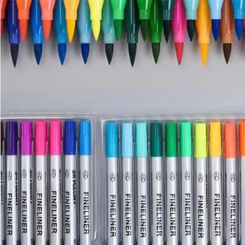 12/18/24/36buc Dual Vârful Flexibil Perie de Culoare Fineliner Sfaturi Acuarelă, Creion pentru Desen Pictura Colorat Artă Markeri de Papetărie