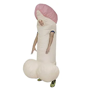 Fantezie Penis Gonflabil Costum De Lux Penis Petrecere De Halloween Pentru Adulti Barbati Cosplay Roz Maro Penis Amuzant De Halloween Salopeta Cadou