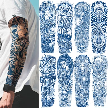 brat maneci tatuaj temporar autocolant suc natural de cerneală impermeabil tatuaje de lungă durată 2 săptămâni de mari dimensiuni sexy body art bărbați