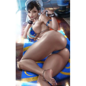 Jocuri de lupta Caracter Iubitor Chunli Tablouri Canvas Personalizate Arta Street Fighter Fata Sexy Postere si Printuri Poza Perete Decor