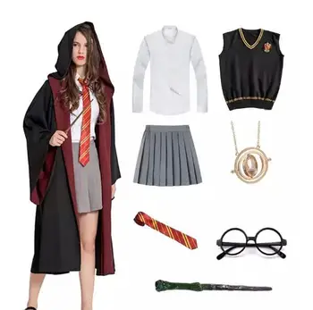 Hermione Granger Costum Viperinilor Uniformă Școlară Haine Fete Femei Maigc Halat Mantie Costum De Halloween