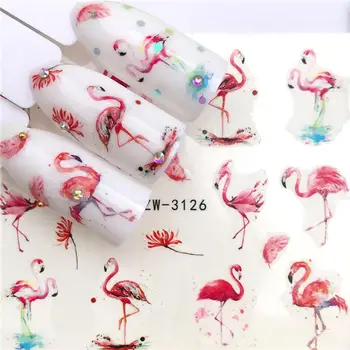 32 Modele Flamingo Fructe/Flori Serie De Unghii Apă Decalcomanii De Vis ChaserPattern Tranfer Autocolant Nail Art Decor