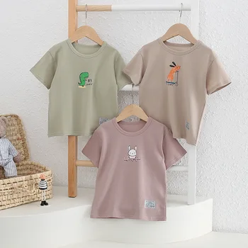 De vară pentru Copii T-shirt Respirabil Topuri pentru Copii de Scurt-maneca Băieți Teuri Școală de Fete Bluza Desene animate Todder Costume de Haine pentru Copii