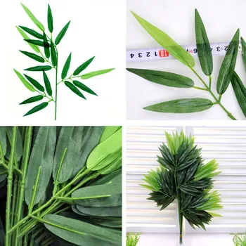 2/10buc Artificial Verde, Frunze de Bambus Fals Plante Verzi Frunze Verzi pentru Casa Hotel Birou Decor Petrecere