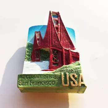 Statele unite ale americii California, San Francisco, Golden Gate Bridge Memorial de Călătorie Meserii autocolante magnetice frigider autocolante