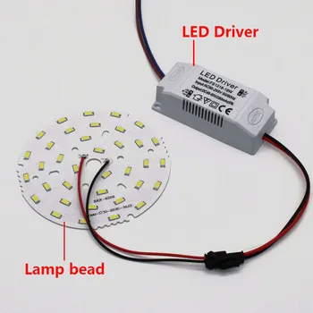 De înaltă Luminozitate LED 5730SMD Lampa de Șirag de mărgele de Lumină Bord Becul Rotund Transformare Sursă de Lumină 3-18W 32-100MM Și LED Driver.