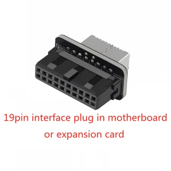 USB3.0 19P/20P să TASTAȚI-E de 90 de Grade Convertor Adaptor din Față a carcasei de Tip C Plug-in Port pentru Placa de baza Calculator