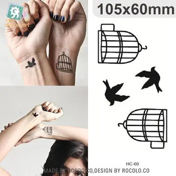MB Șarpe Negru Tatuaj Temporar Autocolante Pentru Femei Barbati Corpul Talie Impermeabil Tatuaj Fals Întuneric Vin Șarpe Flori tatoo