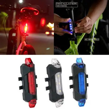 Bicicleta Lumina Impermeabil Spate Coada de Lumină LED-uri USB Reîncărcabilă Ciclism Montan Lumina lămpilor din spate de Siguranță lampa de control luz trasera